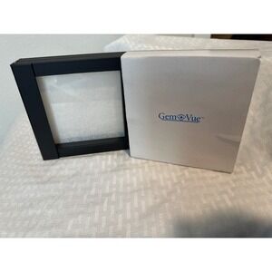 GemVue Black Floating Frame Jewelry Gemstone Display Case with Sleeve 4.75 inch